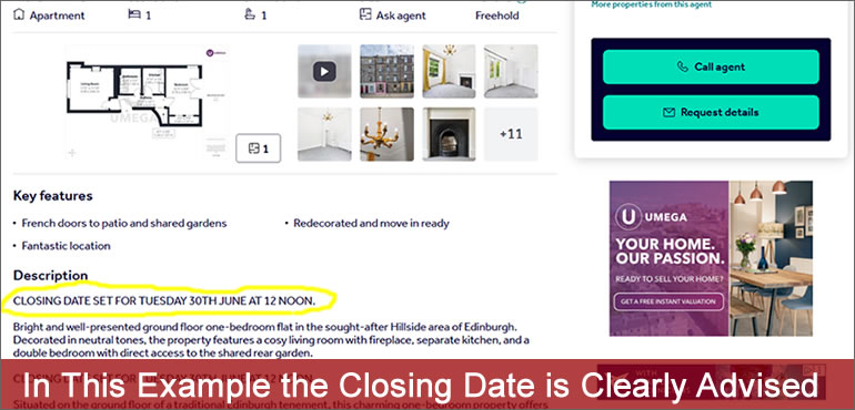A property seller in Scotland has a right to sell via blind bidding, if they so choose